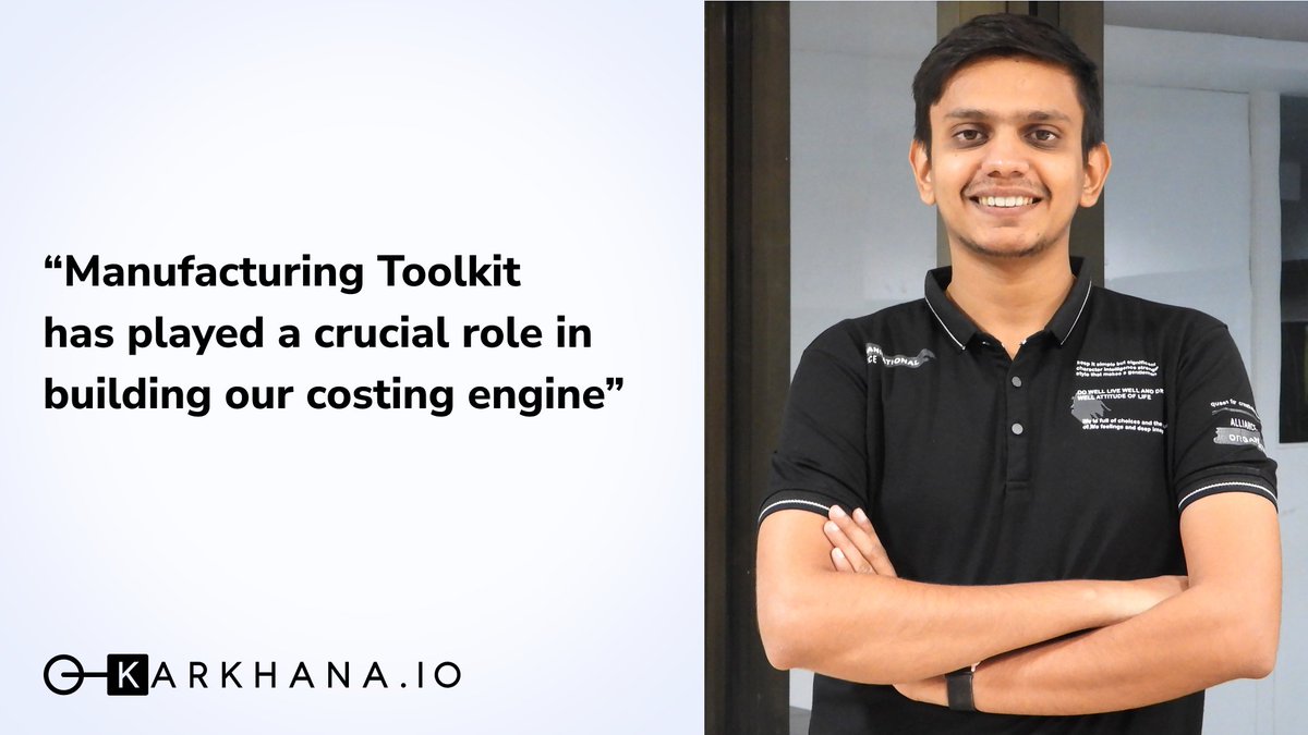 cadexsoft's tweet photo. Read how @karkhana_io , one of India’s leading contract manufacturing companies, has implemented Manufacturing Toolkit to build an automated costing engine and streamline supply chain management: https://t.co/0gchimvWrbㅤ
ㅤ
#costing #smartmanufacturing #supplychain #cnc https://t.co/SJNKRYQLLL