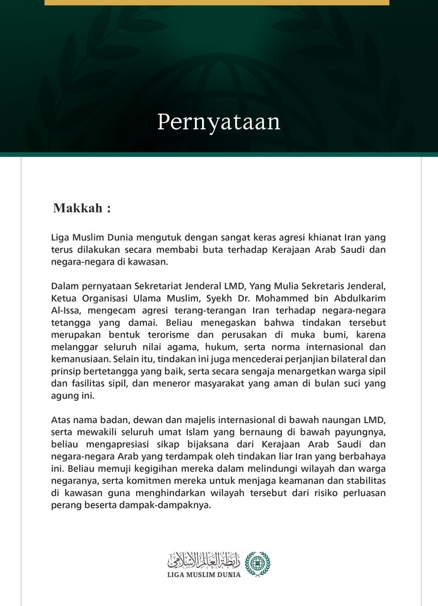 Liga Muslim Dunia tweet media