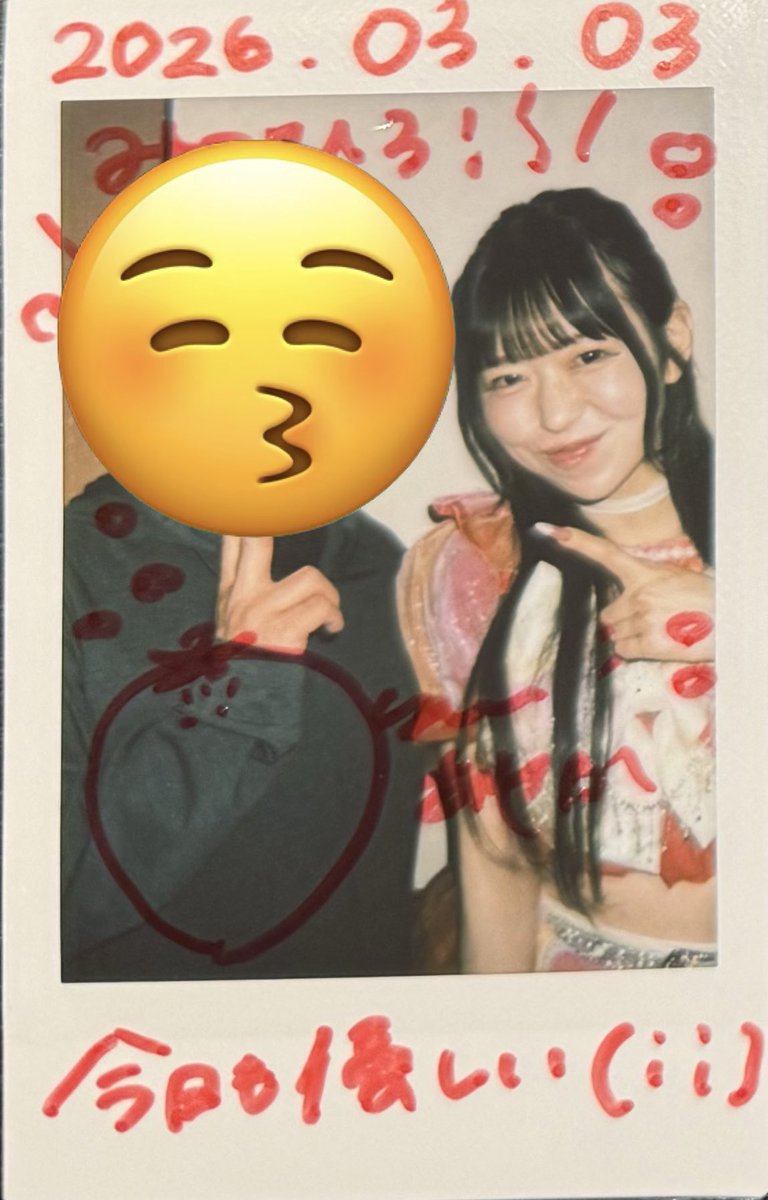 今日のチェキ④です。 安定の谷さん。 今日も優しいと褒めて頂きました