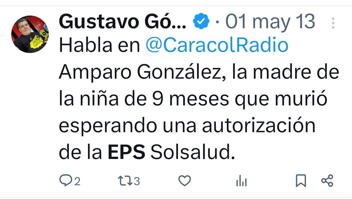¿Ustedes recuerdan cuando el sistema de salud en Colombia era una maravilla y lo más cercano a la perfección? Exacto. Gustavo Gomez tampoco.