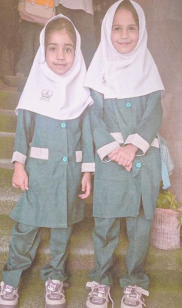 SubboorAhmad's tweet photo. These two girls are among 153 killed in the school massacre in Iran. Zionists did this and the Western media will not humanise them.

May Allah give them the highest Jannah 🤲 https://t.co/XTHl6FulP4