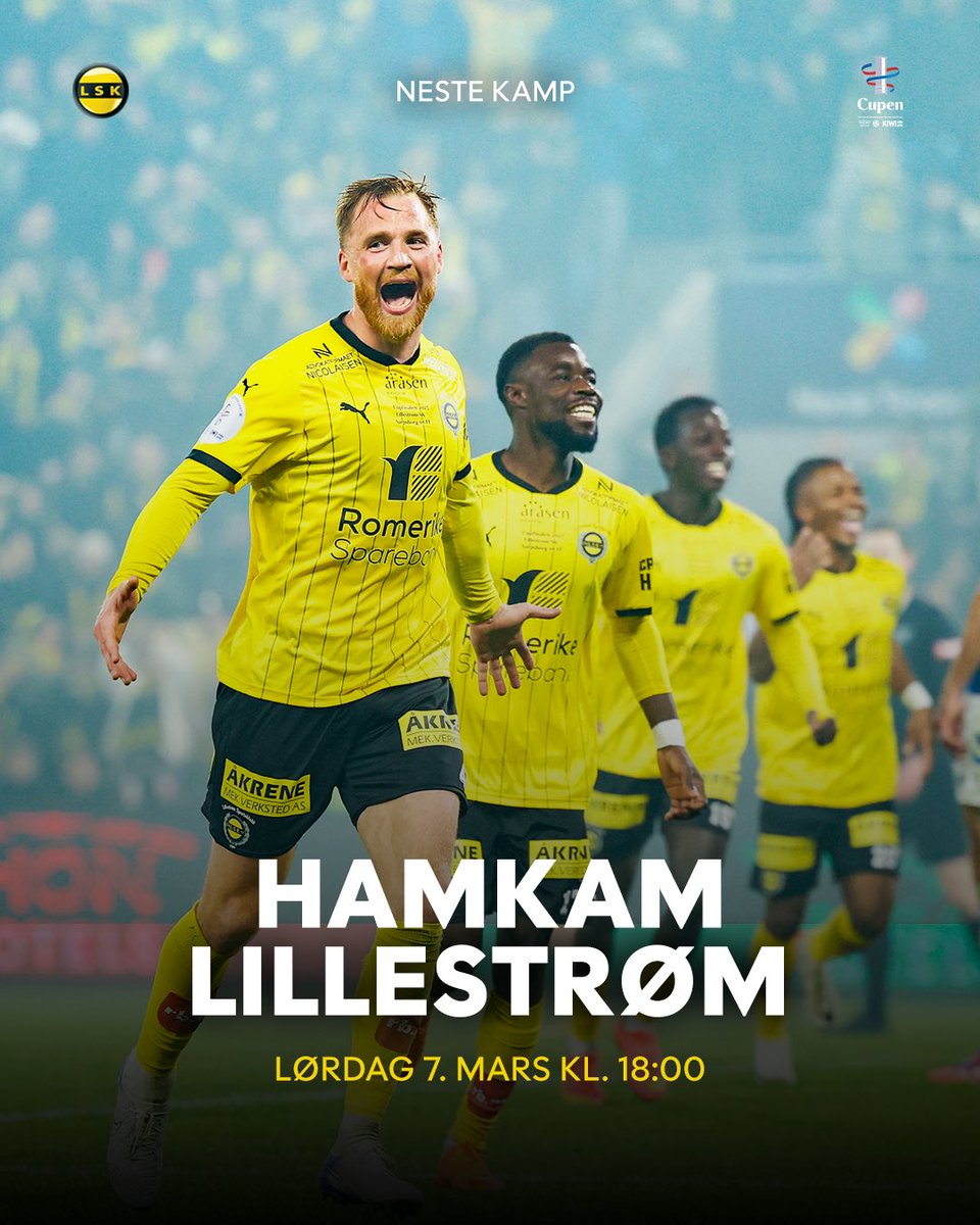 Cupen 2026 forsetter på Hamar 🏆🔜

🎟️ Kjøp billetter til bortefeltet her: 
hamkam.ticketco.events/no/nb/m/events…