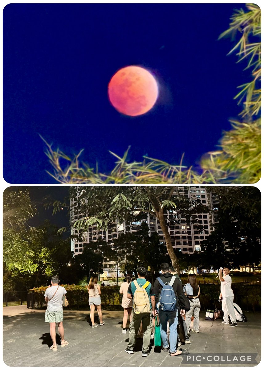 grmagat's tweet photo. Watching Total Lunar Eclipse o "Blood Moon” at Vertis North Rain Garden https://t.co/ncXk5sseyl
