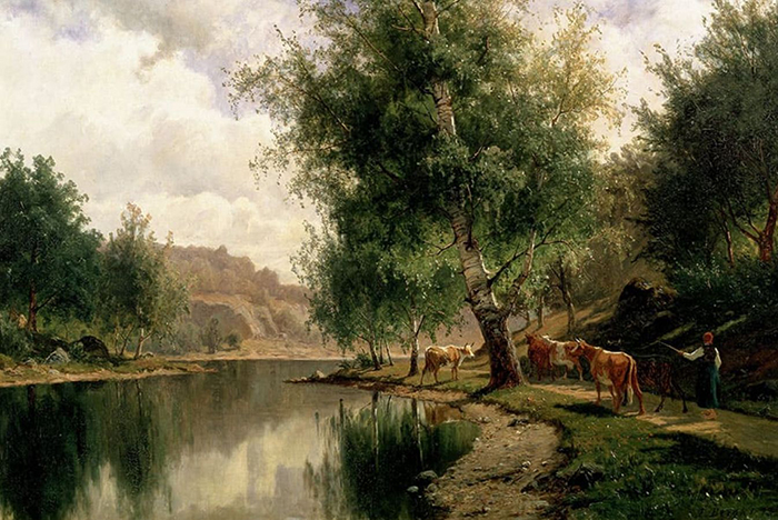 エードヴァッド・バリ『夏の風景』1873年 スウェーデン国立美術館