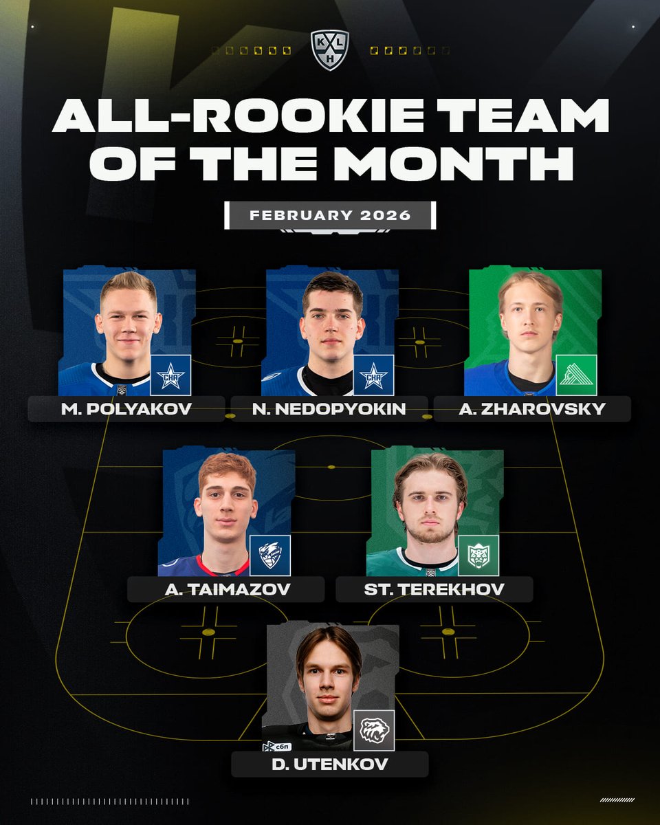 khl_eng's tweet photo. ⭐ All-Star teams of February 2026 ⭐ https://t.co/67XPeD1EtX