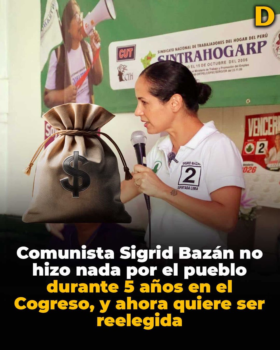 Comunista <a href="/sigridbazan/">Sigrid Bazán</a>  no hizo nada por el pueblo durante 5 años en el Cogreso, y ahora quiere ser reelegida