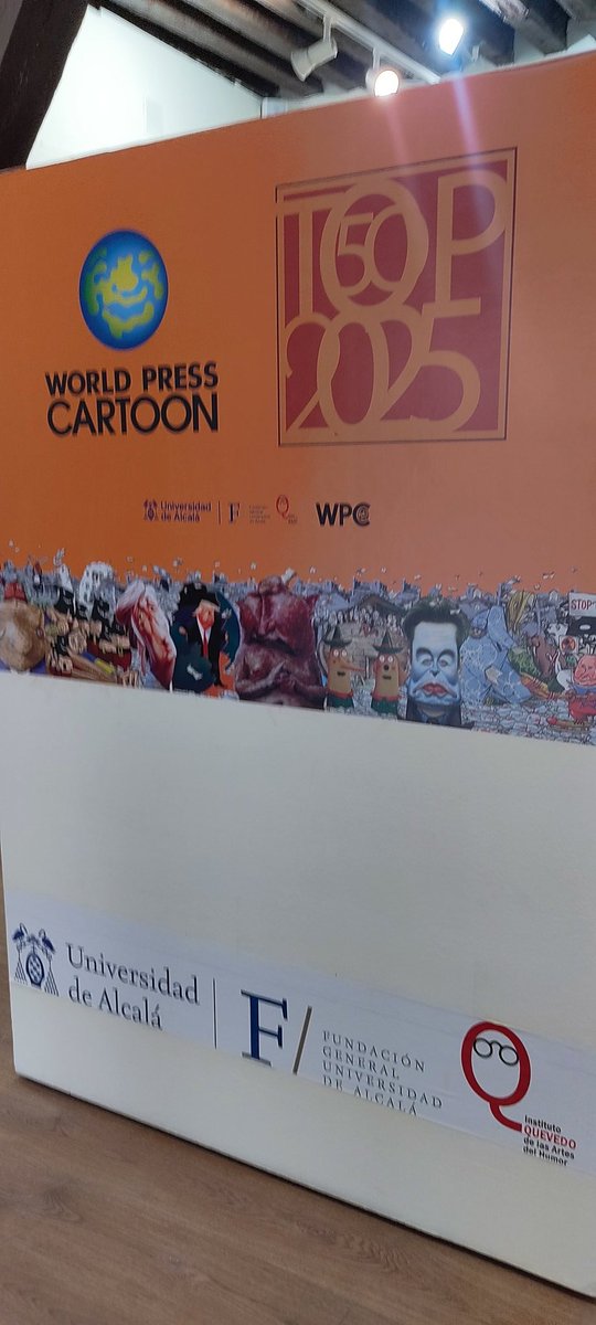 JoseMaSombria's tweet photo. Más que recomendable la exposición del TOP 50  WORLD PRESS CARTOON
en el Instituto Quevedo de las Artes del Humor @iq_humor desde hoy hasta el próximo 12 de abril. "La crítica a través del humor sigue siendo fuerte y poderosa". WPC https://t.co/jOYiwgeH0C
