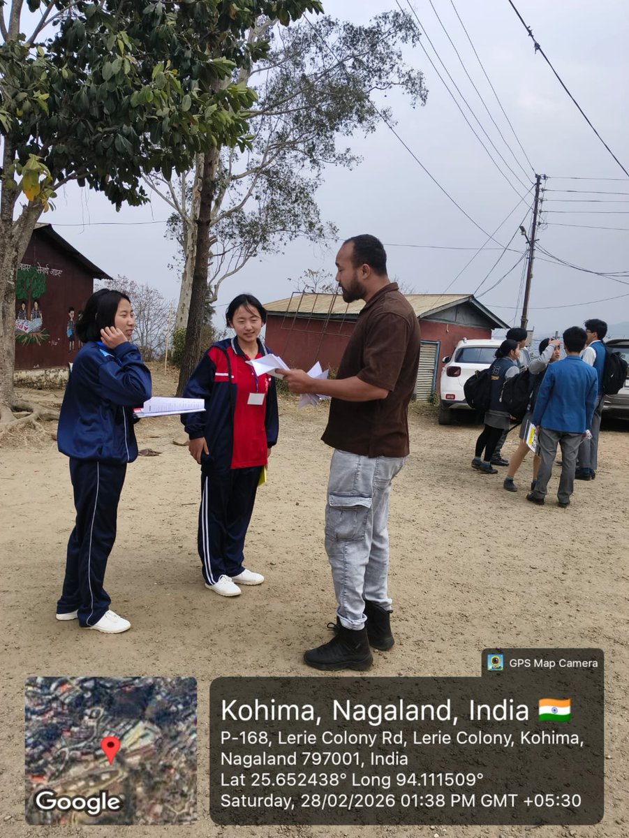Team Captain Late N. Kenguruse Centre of Excellence &amp; Wellness – Nagaland visited CBSE Exam Centres to conduct outreach and distribute pamphlets among students at:
1️⃣ Kendriya Vidyalaya Lerie
2️⃣ G. Rio Higher Secondary School
3️⃣ Jawahar Navodaya Vidyalaya Kohima
The team