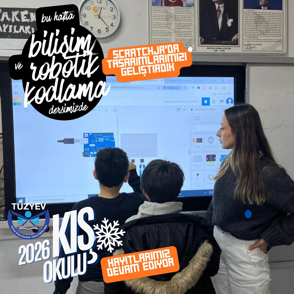 tuzyevvakfi's tweet photo. Bu hafta bilişim ve robotik kodlama dersimizde...
2.dönem kayıtlarımız devam ediyor: 0 545 236 61 20 / 0 545 236 61 23 / https://t.co/qo0HTvauq6
#tüzyev #farkliilgialaniolancocuklar #zenginleştirilmişeğitim #kışokulu #bilişim #robotikkodlama #scratchjr #3dprinter #simülasyon https://t.co/Wf6gYT8OA5