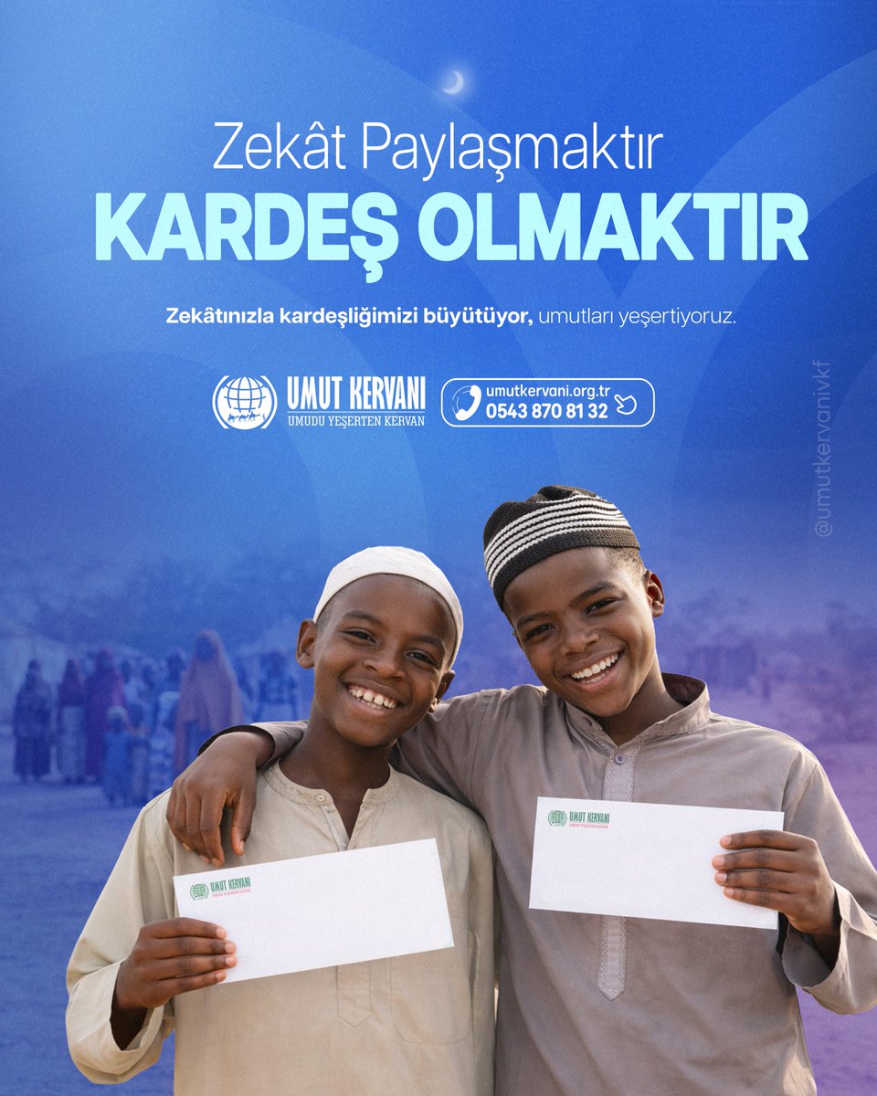 Zekât Paylaşmaktır, Kardeş Olmaktır.

Zekâtınızla kardeşliğimizi büyütüyor, umutları yeşertiyoruz.

🌐 umutkervani.org.tr/bagis
☎️ 0543 870 81 32

#RamazanUmutOlsun