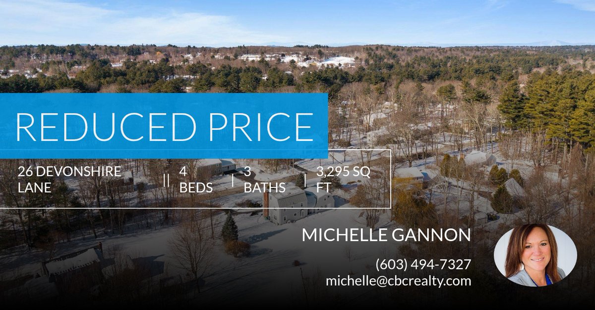 mmgannon's tweet photo. 📍 Reduced Price 📍 This recently reduced home at 26 Devonshire Lane in Londonderry won't last long, so, don't wait to set up a showing! Reach out here or at (603) 494-7327 for more information! https://t.co/v02zmxNjRr https://t.co/ryQhYO7X7x