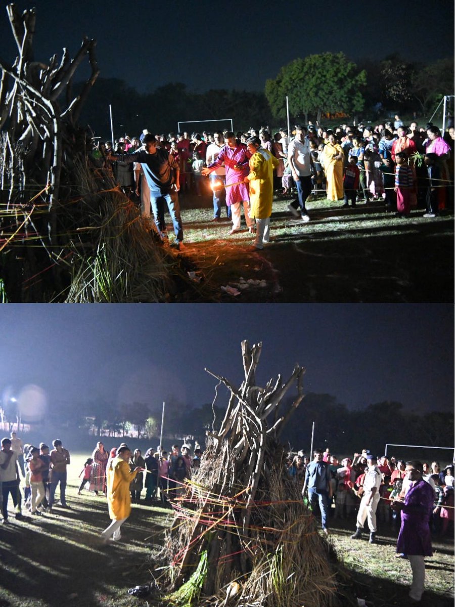 दिनांक 02/03/2026 को #104RAF बटा0 द्वारा श्री विनोद कुमार कमाण्डेंट के नेतृत्व में अधिकारियों एवं जवानों की गरिमामयी उपस्थिति में पारंपरिक विधि-विधान से होलिका दहन संपन्न किया गया। इस अवसर पर एकता, सद्भाव और सकारात्मकता का संदेश दिया गया।