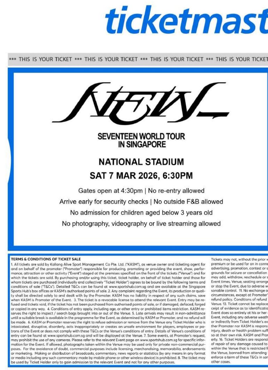 kuekurakura's tweet photo. WTS SEVENTEEN NEW TOUR SINGAPORE section 110 
#wts #seventeen #singapore https://t.co/7hYjGmemT9