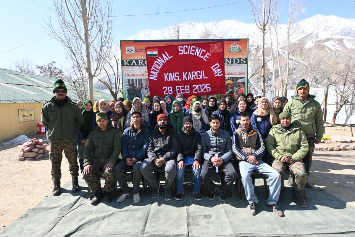 National Science Day celebrated with great enthusiasm at Ignited Minds, Kargil! 🔬✨

The event promoted scientific thinking &amp; innovation among students through inspiring talks by teachers, interactive experiments, and creative model presentations. Army JCOs &amp; NCOs also joined