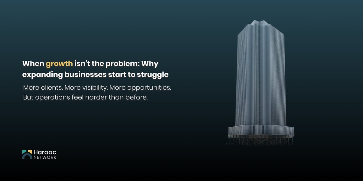 You didn't grow too fast. You outgrew your structure. 

Read our blueprint for sustainable scale: open.substack.com/pub/haraacnetw…

#Haraacnetwork #SuccessArchitect #BusinessGrowth #ScalingBusiness