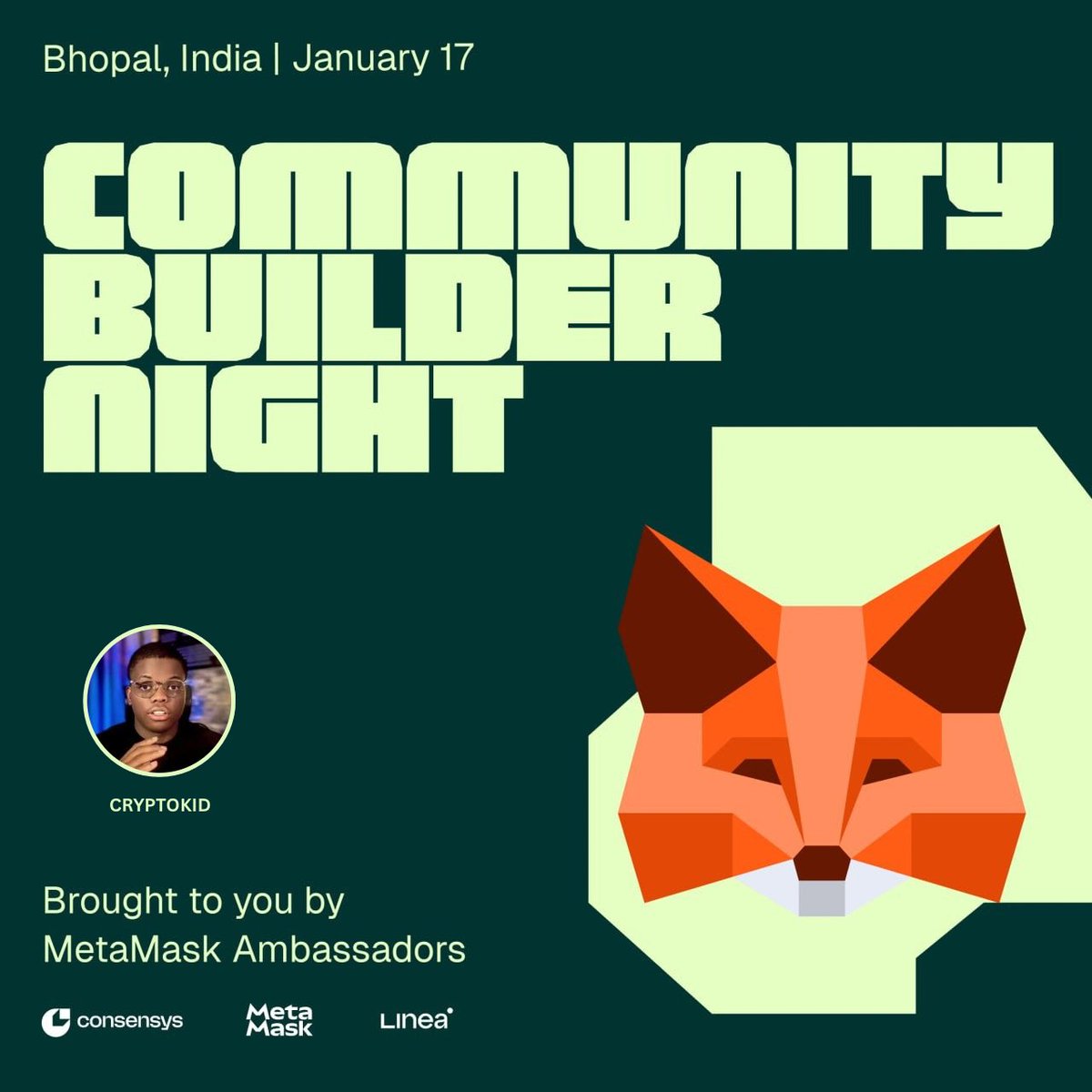 Cryptokid990's tweet image. Ilorin are you ready 👀🔥

We’re hosting a massive hangout powered by MetaMask 🦊 @MetaMask 

Let’s talk:

• MetaMask deep dive
• Crypto opportunities
• How to position yourself properly in Web3
• Real alpha. Real networking. Real growth.

📅 March 10
🔗 Register here: