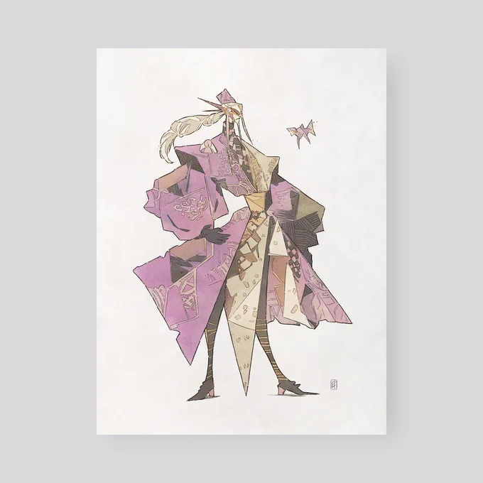 My serie of #origami characters #illustration is now available for #prints , link in my bio.