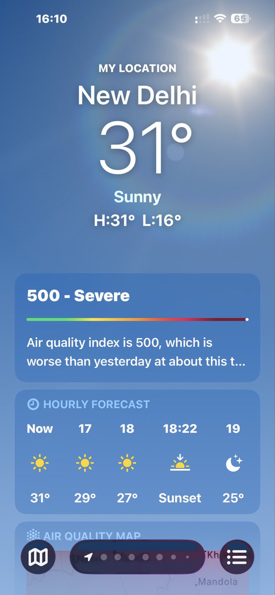 Sportybonemaker's tweet photo. WAR ,STOCKS,OIL ,GOLD ,EXCISE , FLIGHTS,CRICKET….All over the news!!
 Can someone at least clear the air about this …literally !! Or is it not relevant enough for TRP and Views!!
#pollution #delhigasps @CMODelhi @DPCC_Pollution https://t.co/qWexMJYM81