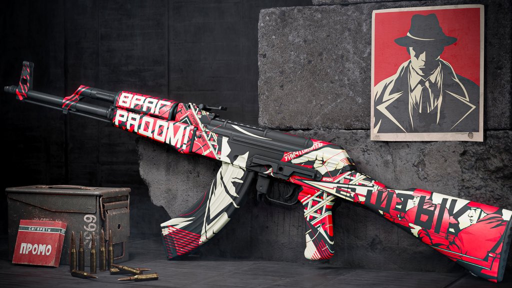 Together with <a href="/Michael6003D/">MichaelWorkshop</a> and <a href="/Andre__mm/">mm.</a> we created AK-47 Sabotage! 👀
This skin was created for the «Spy Tech» collection as part of a competition for <a href="/CounterStrike/">CS2</a>! 
Follow the link below and support us! 👇🏾👍🏾🤝🏾

Link: steamcommunity.com/sharedfiles/fi…

#cs2 #cs2skins #counterstrike