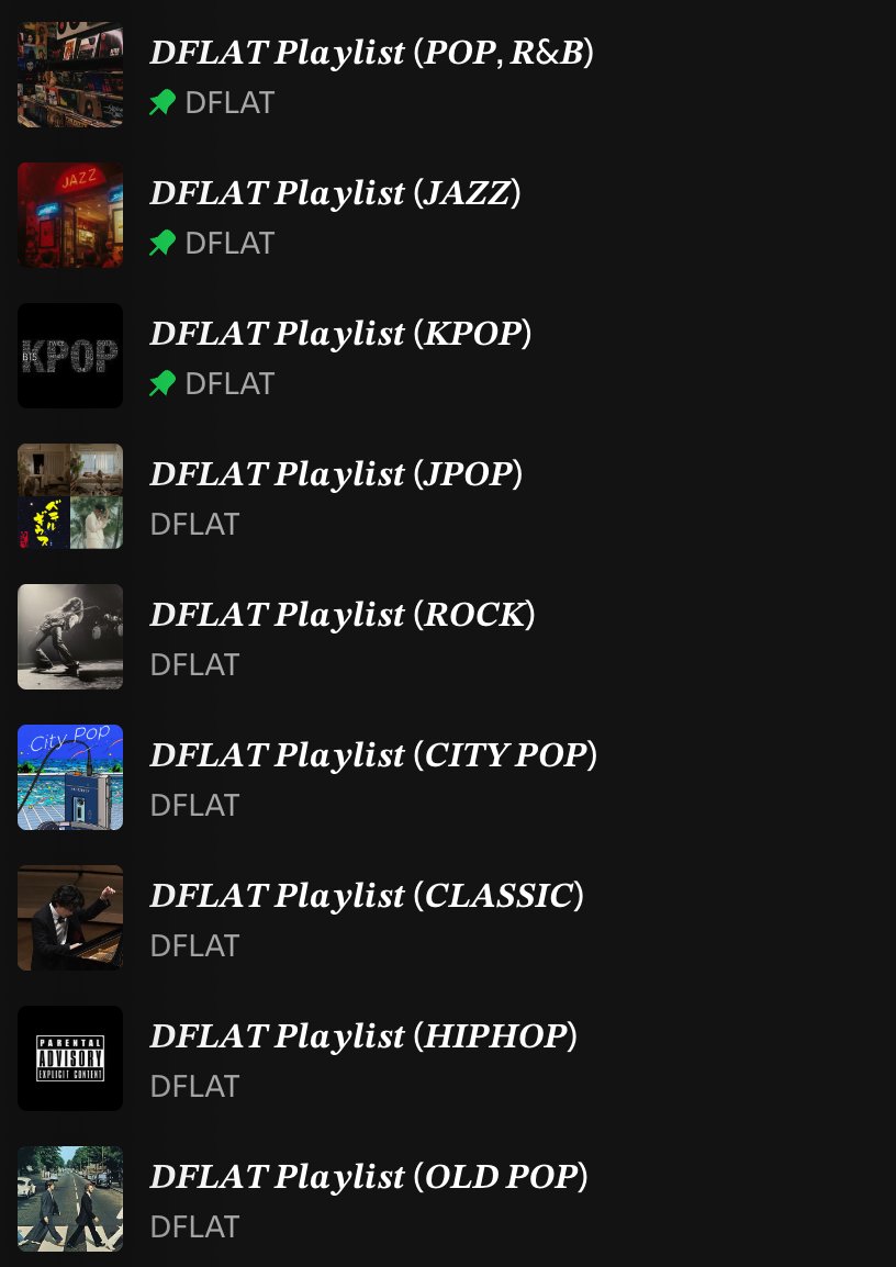 DFLAT_Y's tweet photo. 재즈 피아니스트가 직접 만든 플레이리스트 총정리

• POP, R&B
https://t.co/aC9VXlRcg8

• K-POP
https://t.co/sOyh1rQfyb

• J-POP
https://t.co/oWESbowur2

• City Pop
https://t.co/GeEWdsxNmR

• Old Pop
https://t.co/FHFsFAdDtN

• Hiphop
https://t.co/UZJ9eecl0s

• Rock
https://t.co/u3TiNSP0tD

• Jazz
https://t.co/fAwFMoup71

• Classic
https://t.co/xon0JOVO11