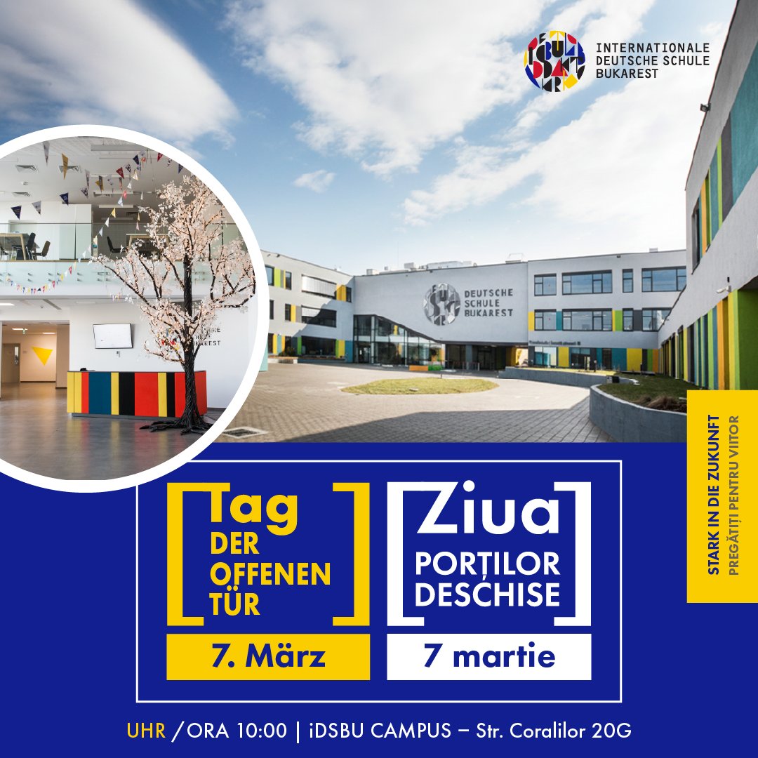 DBukarest's tweet photo. Ein neuer Campus, der Raum für Lernen schafft.
Anmeldung über https://t.co/LnCLlXIuA9
Un campus nou, gândit pentru a oferi spațiu real învățării.
Înscrieri pe https://t.co/LnCLlXIuA9 https://t.co/yGn9Xsi6E3