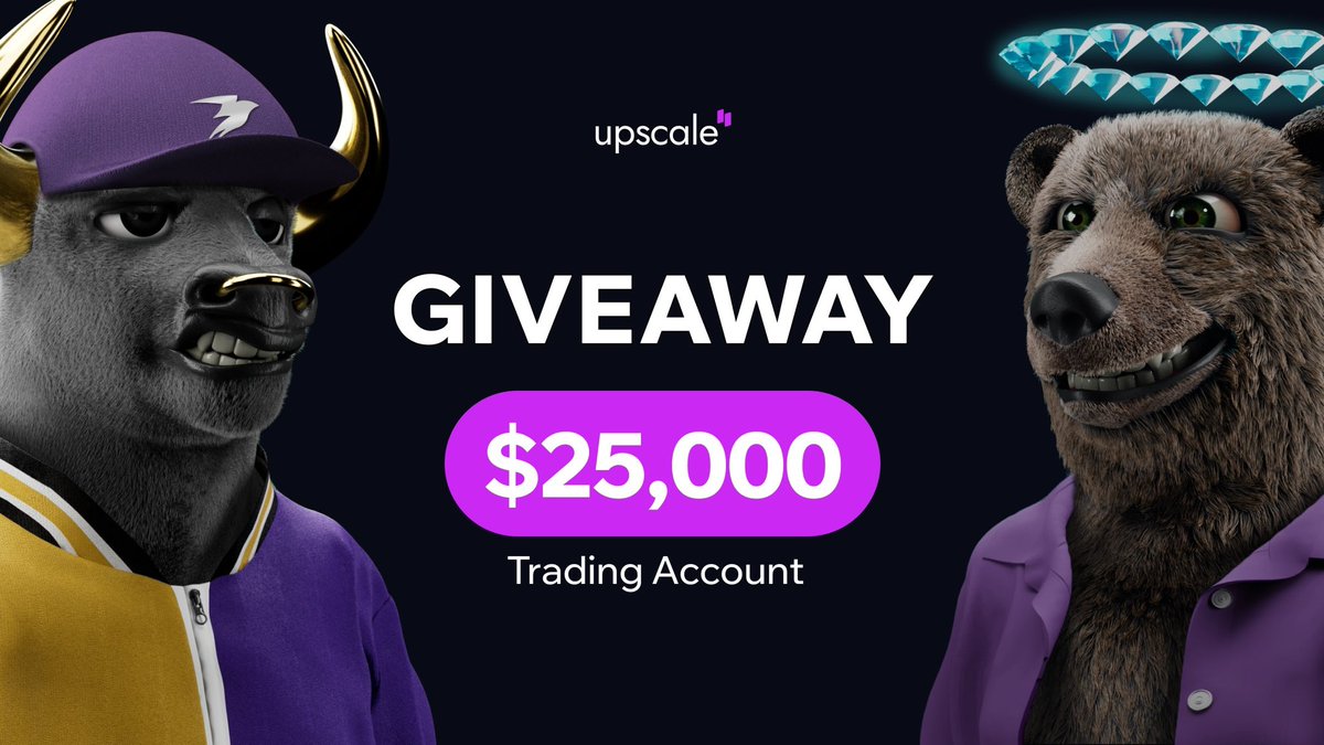 CRT4H's tweet photo. Upscale Giveaway: $25k for X winners 

🎁 Prizes:
$5k – 5 winners

👇 Here’s how to join: 
1️⃣ Follow @UpscaleTrade & @PropFconnect @CRT4H @Albarnawy22 
2️⃣ Like + repost this tweet
3️⃣ Launch Upscale 👉 [ref link]
4️⃣ Tag 3 frens in the comments

No fees. No fluff. Just real capital, ready to trade.

Winners announced in 24h 🔥