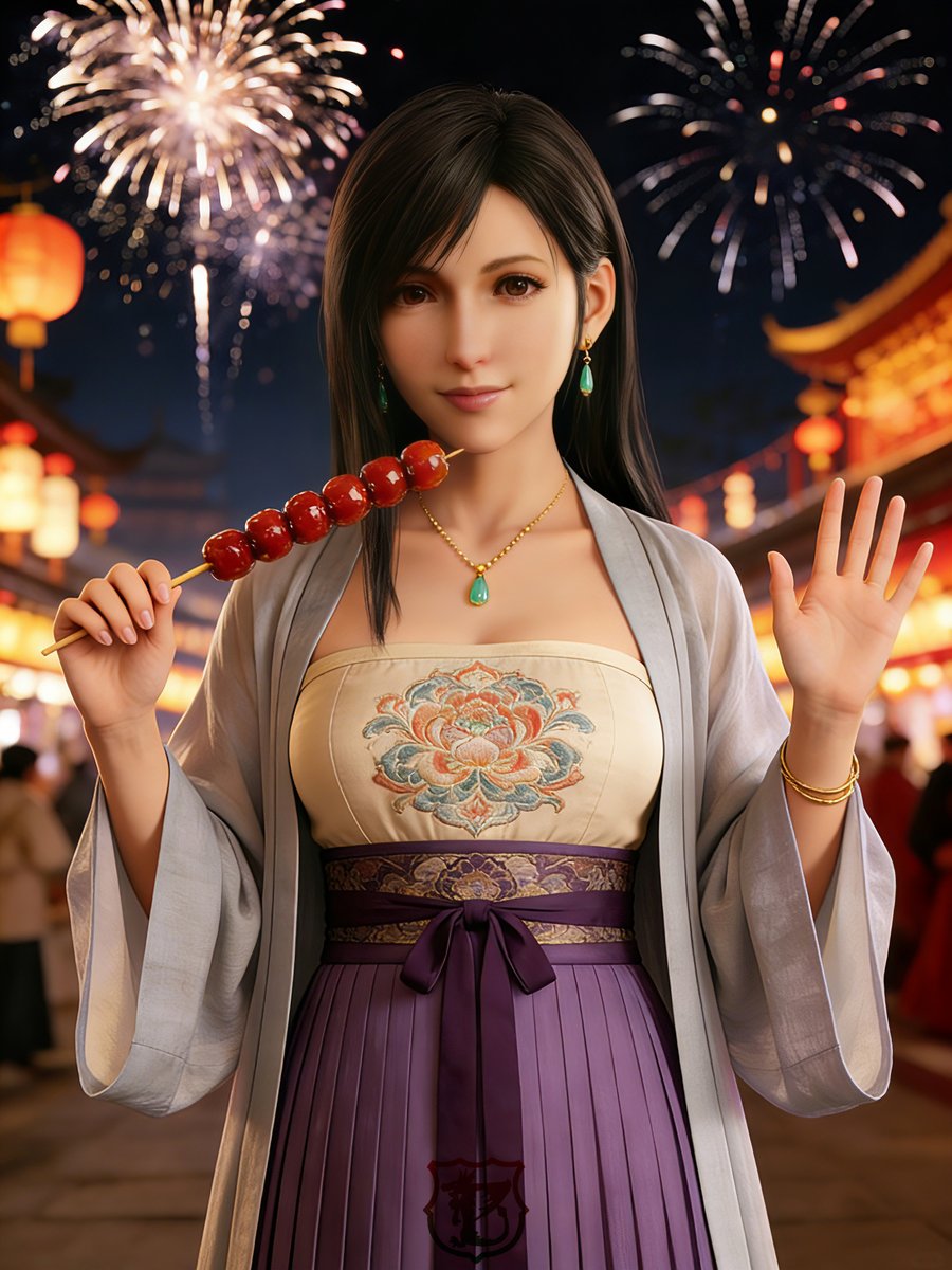 happycat11089's tweet photo. Happy Lantern Festival🏮🏮🏮，Tifa &amp; Cloud celebrate the Lantern Festival in Tang Dynasty Chinese attire. #FFVII #TifaLockheart  #Tifa  #cloud https://t.co/XS27VSygH4