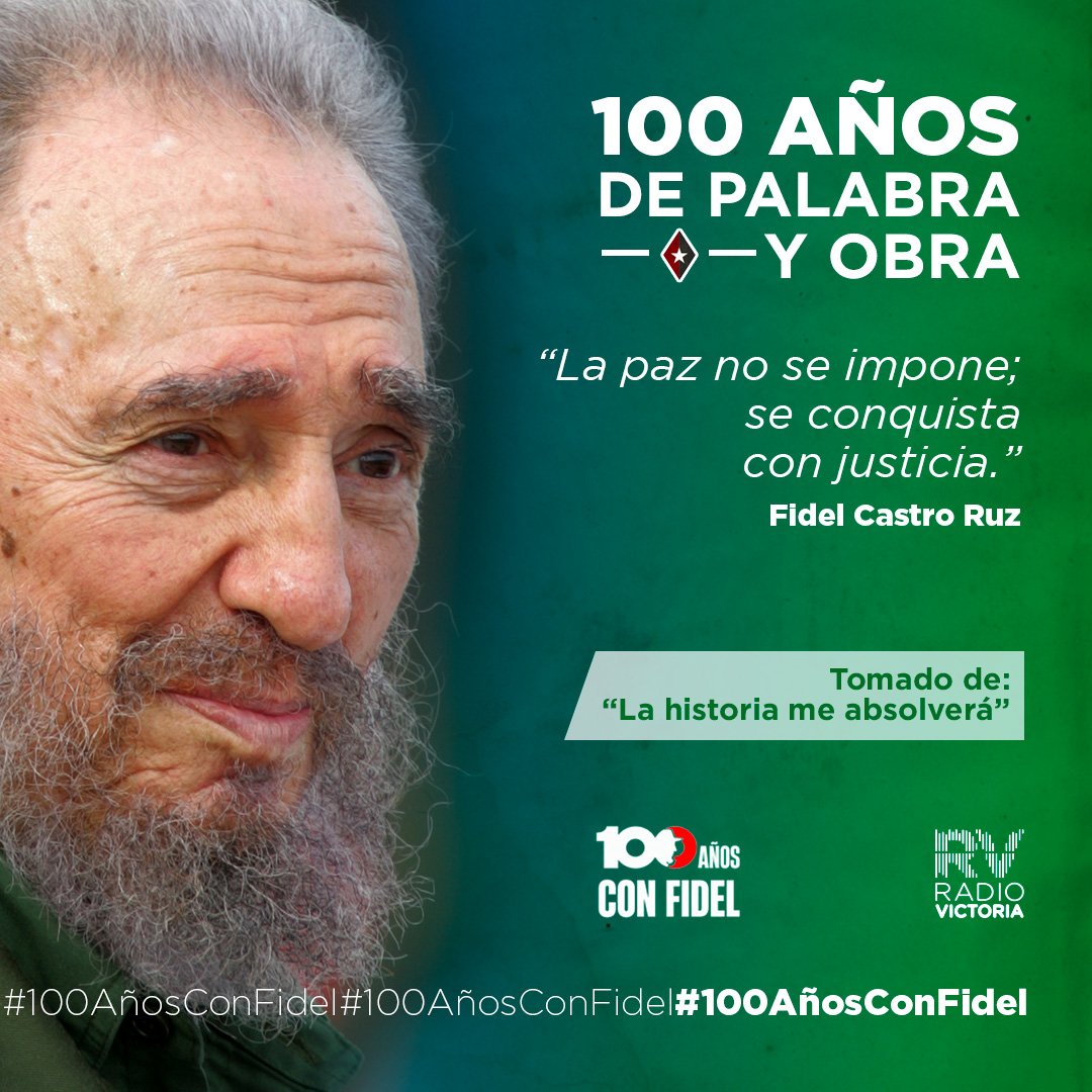El mundo no tiene salvación si no sigue una línea de paz y de cooperación internacional”.
                                            Fidel Castro #LasTunas #Cuba #100AñosConFidel #FidelPorSiempre #UnidosXCuba <a href="/alibarrios1/">alibarrios</a> <a href="/dgslastunas/">Dirección General de Salud Las Tunas</a> <a href="/LorenzoOsbel/">Osbel Lorenzo</a> <a href="/luisa_elena71/">Luisa Elena Rivera</a>