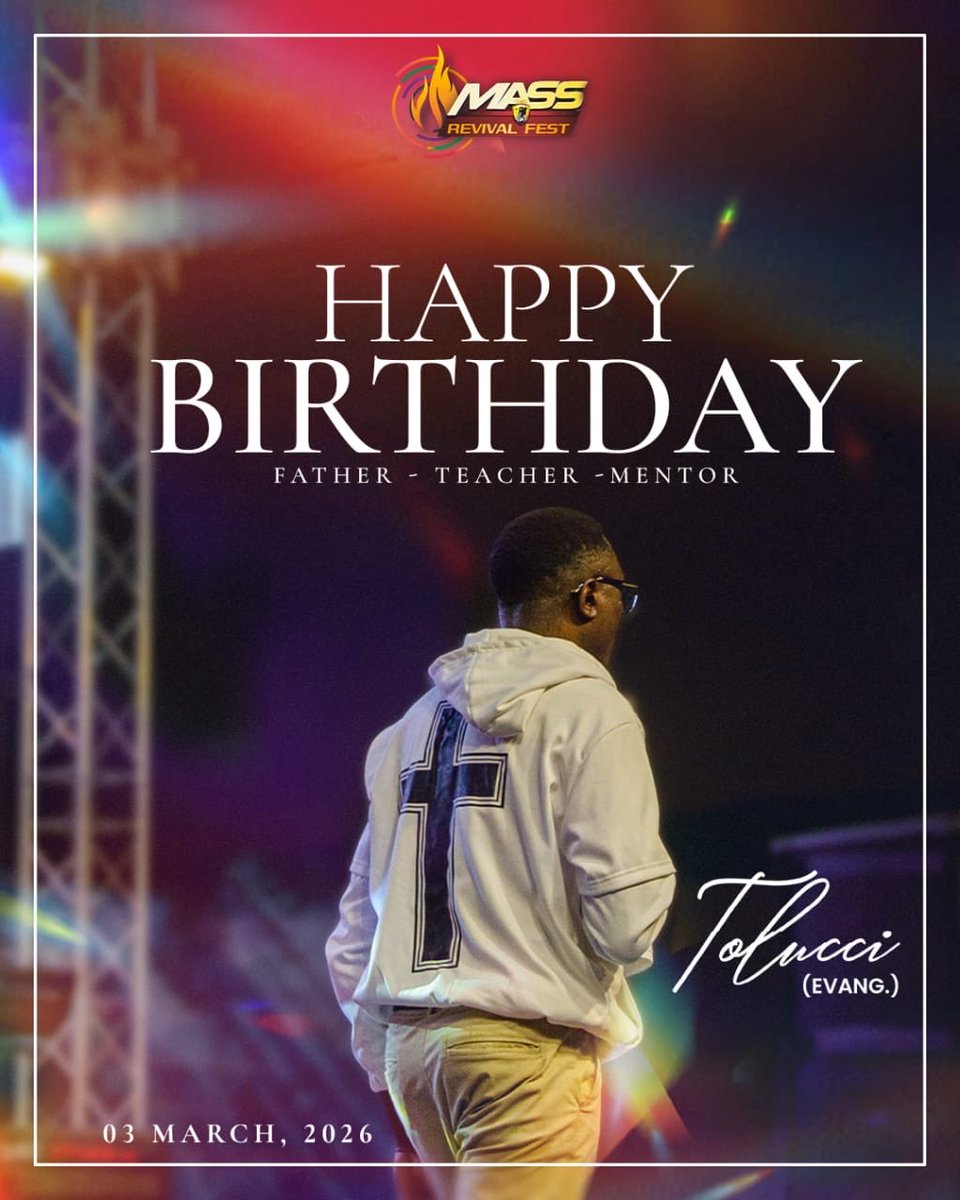 mass_movement's tweet photo. Happy birthday to our Father, Discipler, Mentor, Teacher, Evangelist and Leader. 

A man whose life truly typifies Holiness, Stewardship, Kingdom Service, Excellence, Sacrifice and more.  One in whose light we all see our light. One who truly cares for the lives under his watch. https://t.co/eszTcwTdAP