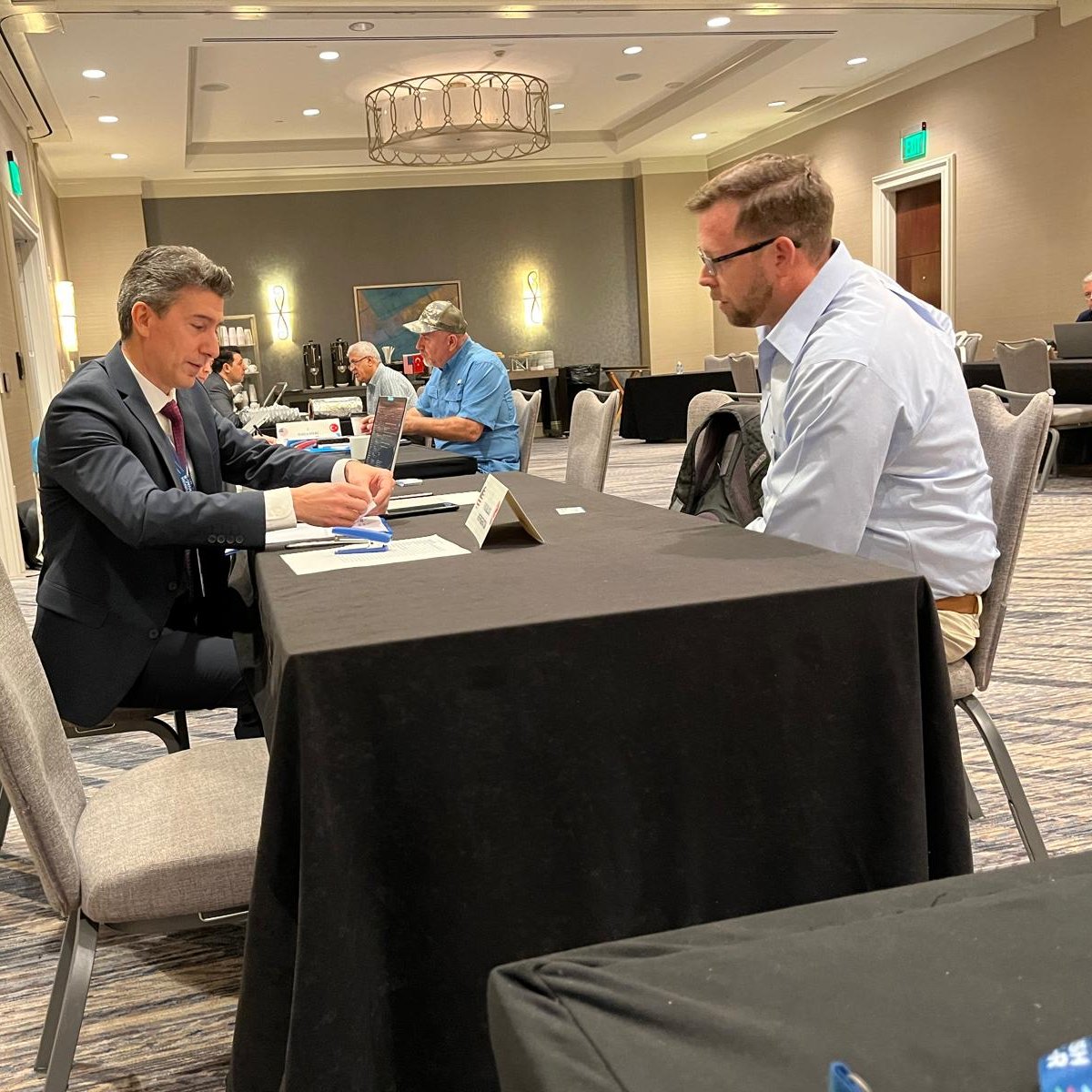 FrigoBlockTR's tweet photo. Strengthening our presence in the U.S. market 
We are in Houston, Texas for the HVAC-R B2B Trade Delegation organized by ISIB, meeting industry professionals and exploring new partnership opportunities.
#B2B #TradeDelegation #HVACR #Refrigeration #CoolingSolutions #Frigoblock https://t.co/Y0mOiaWPNk