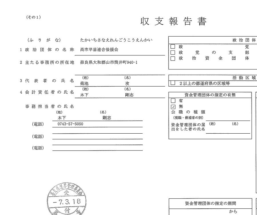 kuroyasu17's tweet photo. ちなみに高市早苗の公設第一秘書の木下剛志は自民党奈良県第二選挙区支部と後援会の会計を兼務しており、同住所のVeanas合同会社代表の亀岡宏和は同支部の青年局長でもあり、SANAE TOKENを宣伝してました。
無関係・知らなかったが成り立ちますか？ https://t.co/A9NUPsOCtb