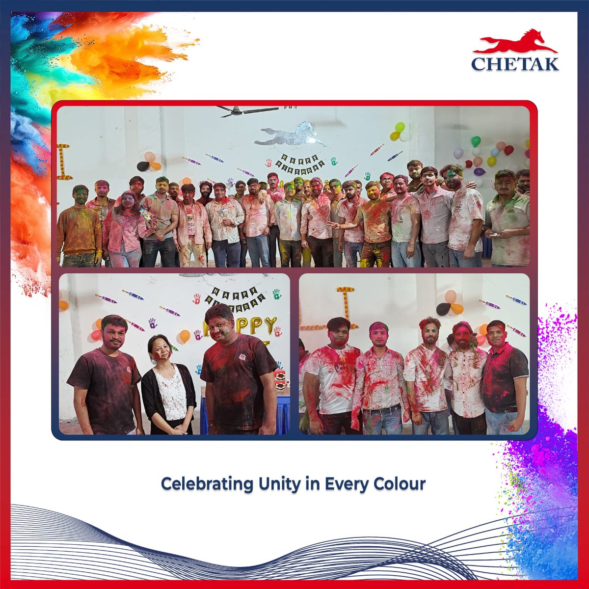 ChetakLogistics's tweet photo. Colours of unity, celebration of commitment.
Holi at Chetak Logistics reflects the vibrant spirit that drives us forward every day.

#Holi2026 #chetakgroup #HoliCelebrations #holifestival #holicolour https://t.co/2sQdRiEZAO