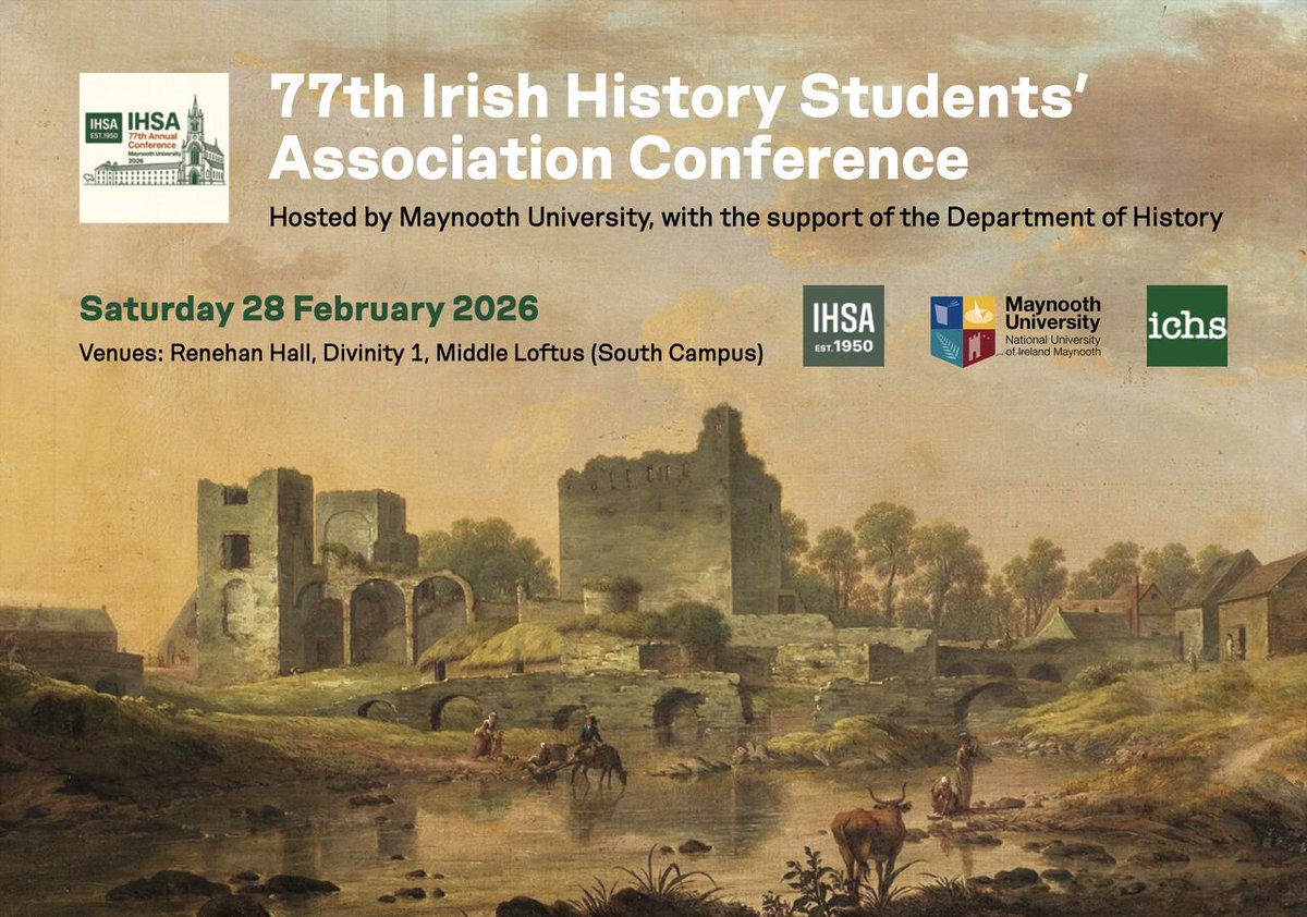 NatashaDukelow's tweet photo. It was a real pleasure to attend and present my research at the 77th Irish History Students' Association Conference (@ihsa2026 @IHSA1950) at Maynooth University over the weekend, where both the range and quality of scholarship on display was exceptional. https://t.co/ULVBaLTKGd