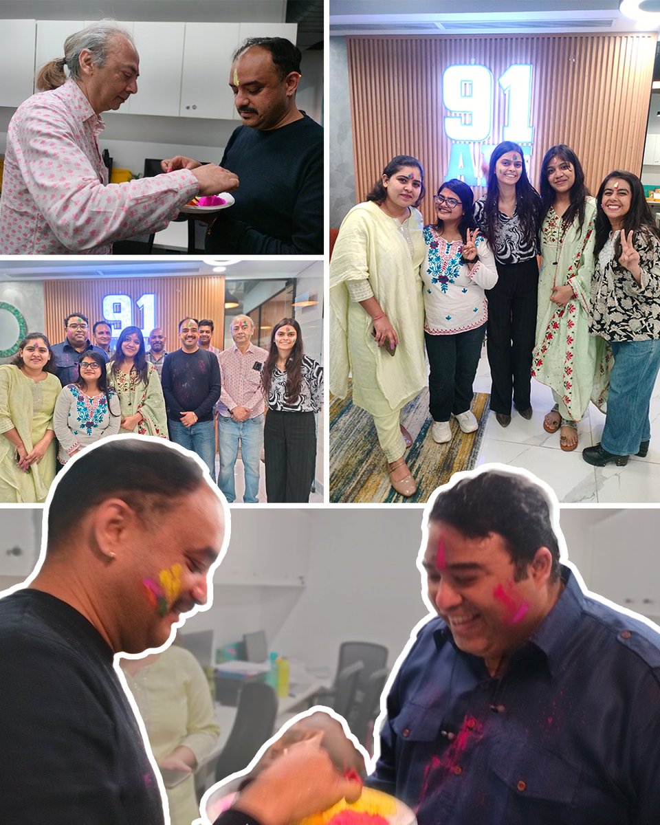 the91Api's tweet image. Colors on our faces, smiles in our hearts!

At 91API, we don’t just create powerful formulations — we create vibrant moments together.

Happy Holi from Team 91API! 

#HoliAtWork #Team91API #WorkCulture #FestiveSpirit