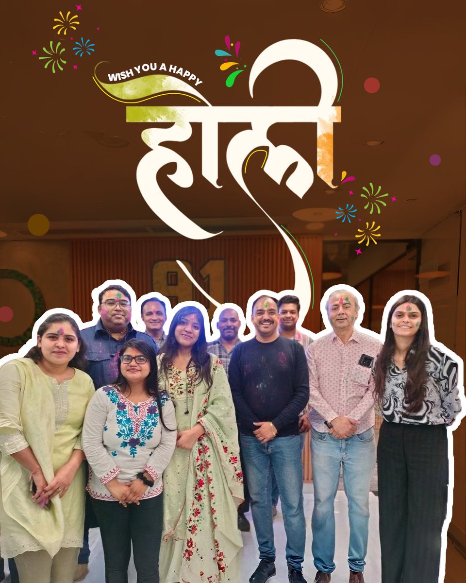 the91Api's tweet image. Colors on our faces, smiles in our hearts!

At 91API, we don’t just create powerful formulations — we create vibrant moments together.

Happy Holi from Team 91API! 

#HoliAtWork #Team91API #WorkCulture #FestiveSpirit