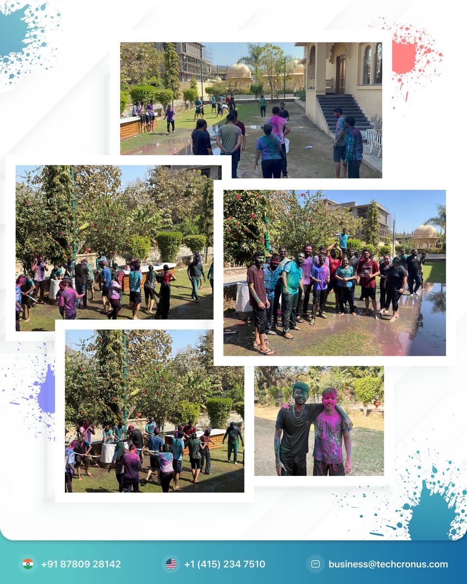 Colors, laughter, and the spirit of togetherness 🌈✨

This Dhuleti, we celebrated colors, unity, and the spirit that makes our team special. Happy Dhuleti from the Techcronus Team 💙🤍

#Dhuleti #TeamCelebration #WorkCulture #LifeAtTechcronus #HoliVibes #TeamSpirit #Techcronus