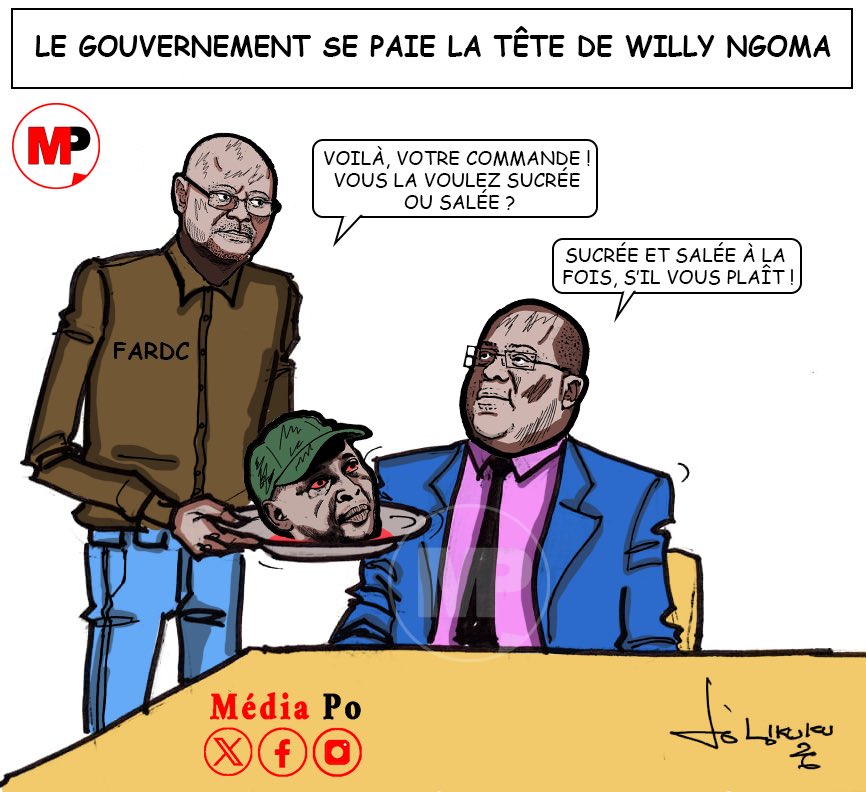 LE GOUVERNEMENT SE PAIE LA TÊTE DE WILLY NGOMA

Loin des champagnes sabrés sur les plateaux de télé par certains “communicants” de l’Union sacrée, le gouvernement n’a pas manqué de narguer, lui aussi, à sa manière, Willy Ngoma. facebook.com/share/p/17xgAo…
