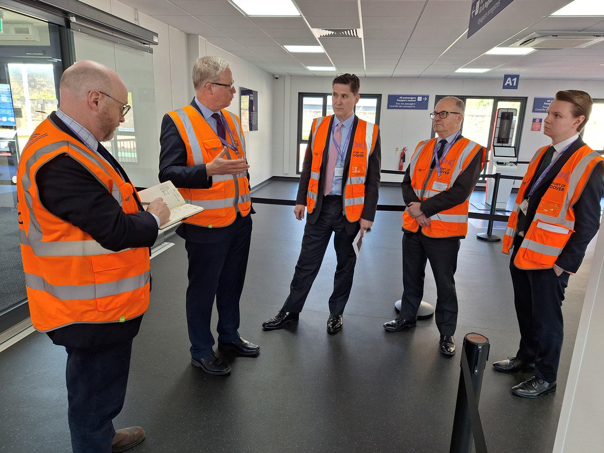 Port_of_Dover's tweet photo. Pleased to welcome the Business &amp; Trade Committee to #PortOfDover to discuss our critical role in the UK-EU trade reset. From our £40m investment in EES facilities to our digitisation &amp; clean energy agenda, we work to become the UK’s most seamless &amp; sustainable trading gateway. https://t.co/vSkAsoF7sj