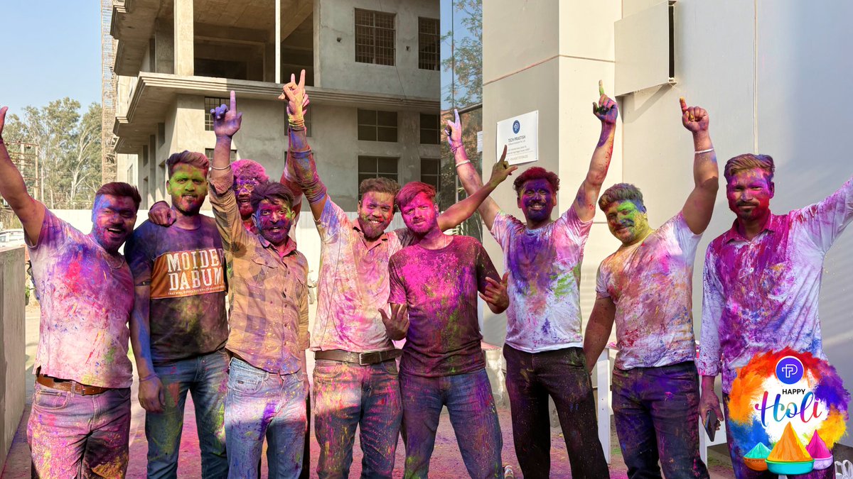 TechPrastish's tweet photo. A splash of color, a burst of laughter, and a lot of team spirit. Our #Holicelebration was truly memorable.

Here’s a glimpse of some vibrant moments from today’s celebration at @TechPrastish.

#happyholi #holi2026 #festivalofcolors #lifeattechprastish #techprastish #TPians https://t.co/iHIRovEY4i