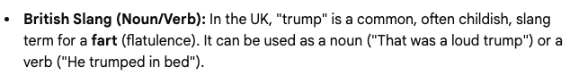 If any Americans wonder why people in the U.K. suppress a giggle when 'President Trump' is announced or introduced, here's why...