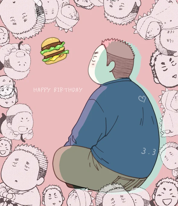 みっつへのおめでとうリプ下さっている方ありがとうございます!😭🙏🏻✨
みっつお誕生日おめでとう〜🍔✨ 