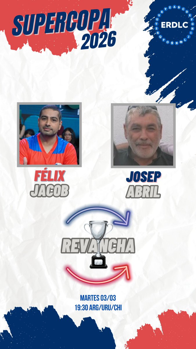 RegresoLos's tweet photo. Hoy tenemos triple jornada de SUPERCOPA + Revancha 
A partir de 19:30 ARG/URU/CHI en nuestro canal de Youtube https://t.co/xftGVVrZ6m