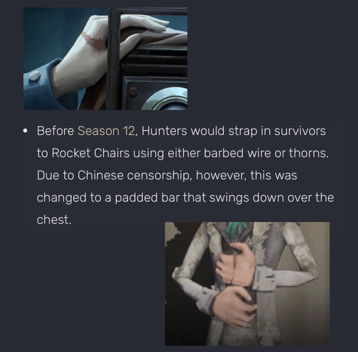 ragebaiterorphy's tweet photo. This isn’t new/hidden knowledge but just for anyone who might not know,, Orpheus’ hand scar is supposedly from messing with rocket chairs!! The designs changed over time but in high resolution images you can see how it looks almost thorn-like likely because of the og design ^^ https://t.co/DC1C0Ci9sZ