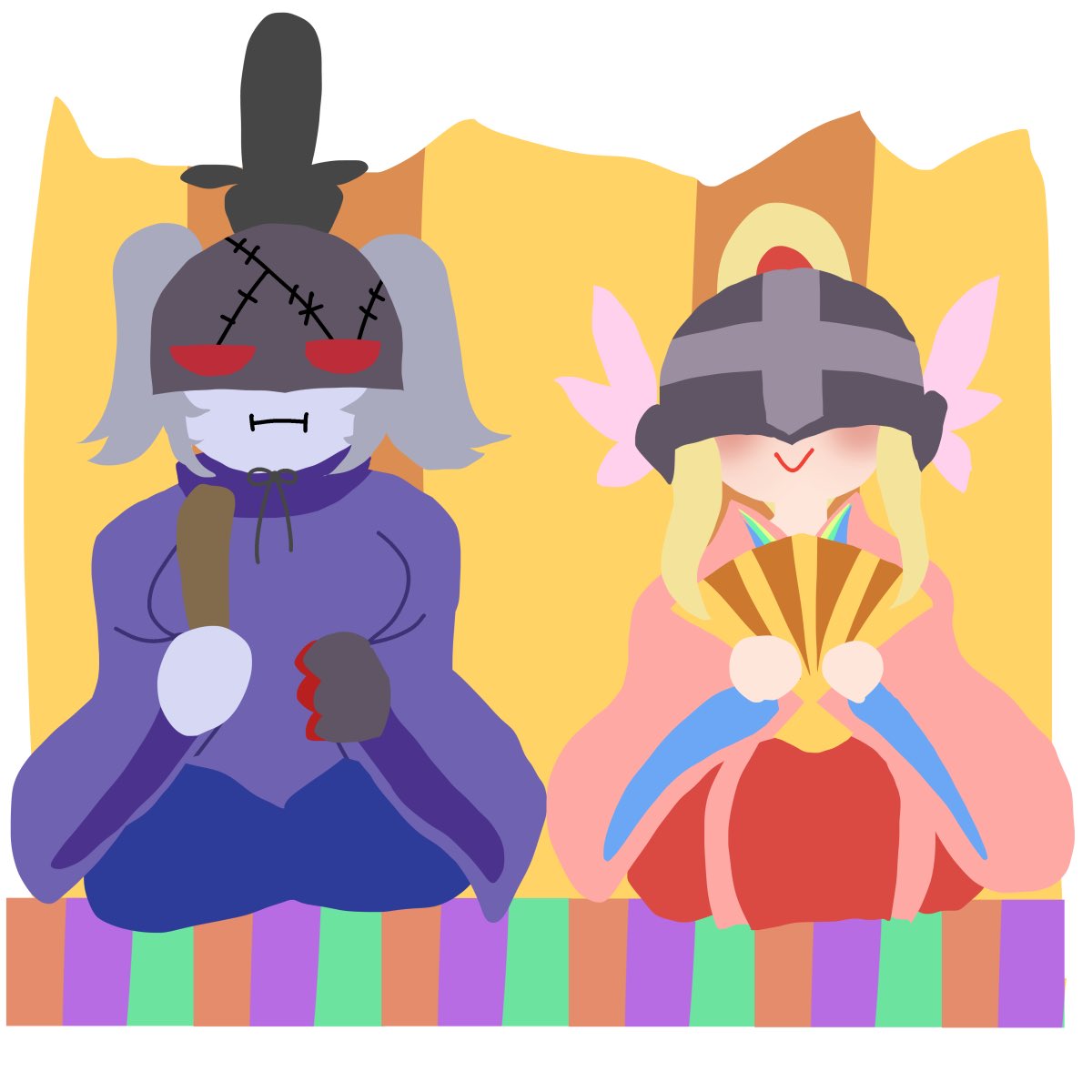 「オダイリレディ&amp;オヒナウーモン」|デジナーゲル種のイラスト