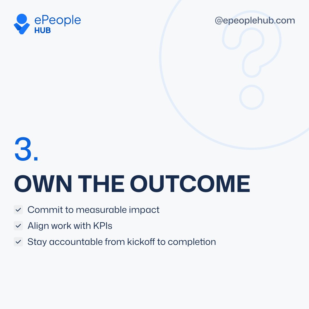 ePeopleHUB's tweet photo. When committed people step in, three things shift:
- Revenue expands without payroll exposure.
- Execution happens without micromanagement.
- Outcomes are owned, not explained. https://t.co/v7Dr8mD0fN