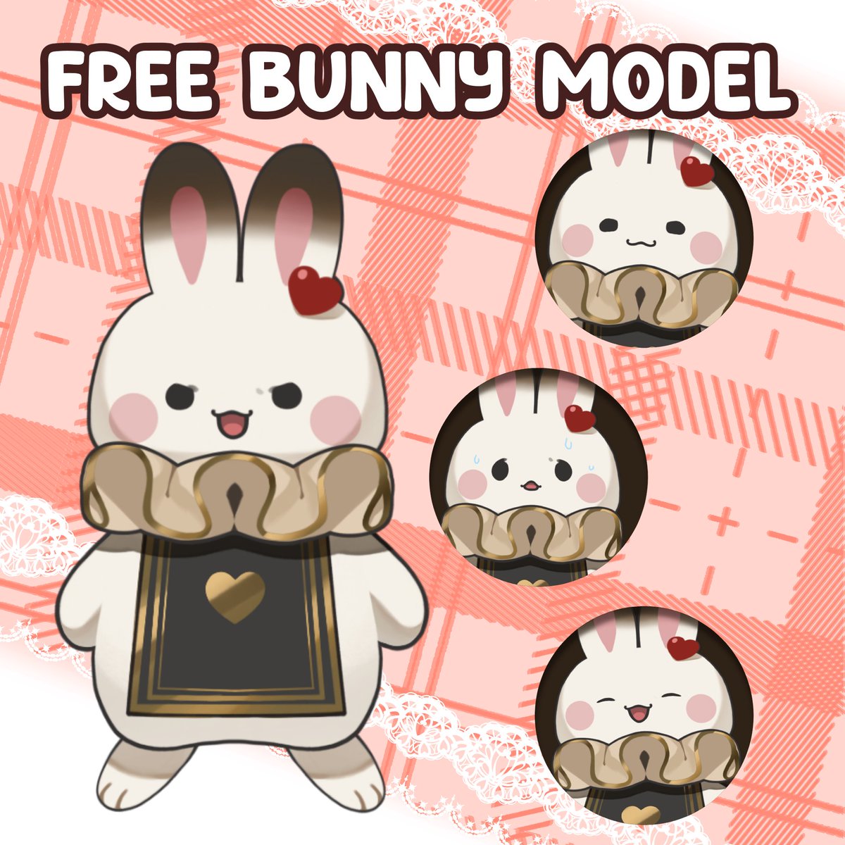 HERE IT IS! The free Bus-y Bunny Vtuber model!
Hope you all enjoy the super jiggly rabbit~ Now you can go commit tax evasion or world domination or something. Just have fun~!

💛You can get it here:💛
vgen.co/nonanon/produc…

#VTuberAssets