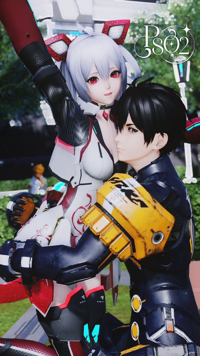 #PSO2NGS_SS #Diovielic︎_AM 
#メンテの日なのでssを貼る 
#ma7ロゴ 
抱きつきポーズ可愛かった！