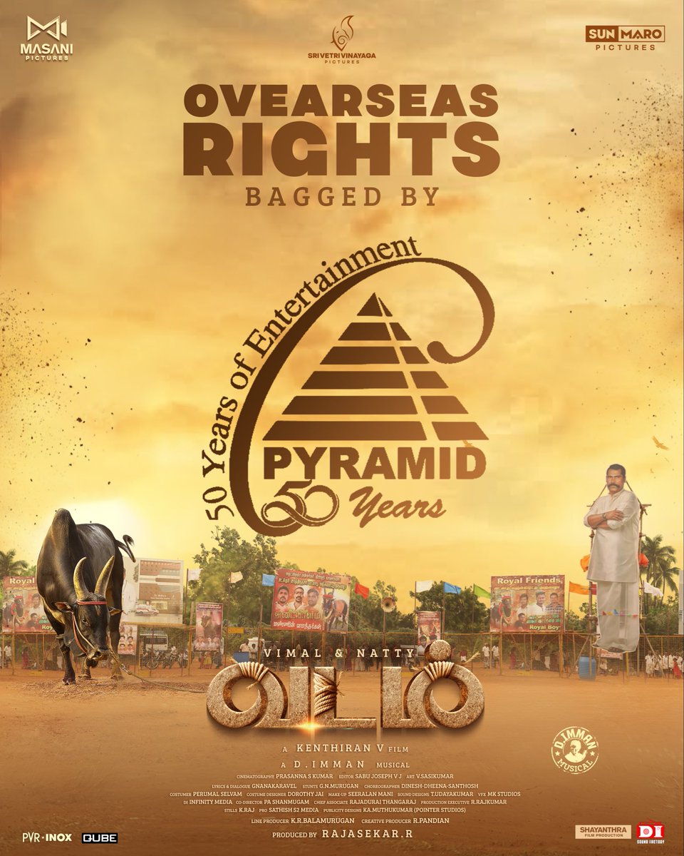 immancomposer's tweet photo. Namma Mannu... ippo Global Reach! 🐂🔥

The boundaries just got bigger! 

We are thrilled to partner with @PyraStudio Entertainment to bring the raw energy of #Vadam to International audiences. ♥️

Witness the ultimate rural action drama on the global stage from March 6th! ⚡
A #DImmanMusical
Praise God!

Trailer Link 🔗: https://t.co/x39Et7t40Z

#VadamFromMarch6th

@ActorVemal @sanashka_sri @bala_actor @immancomposer @srimunishS96746 @masanipict81604 @Prasannadop @EditorSabu @ka.muthukumar_dirctor @sparrowcinemas @disoundfactory  @prosathish @S2MediaOfficial@KvMothi @decoffl