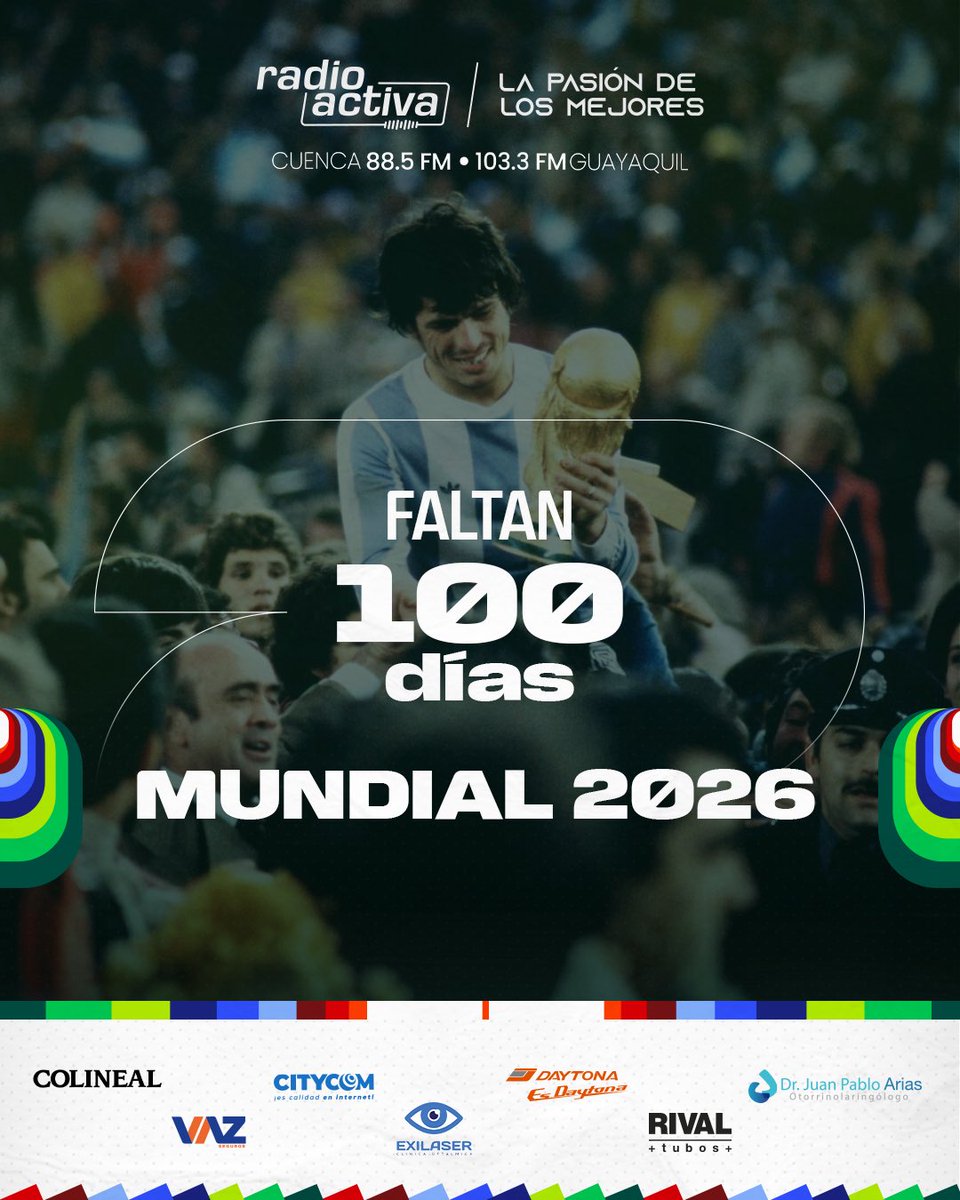 📸 #Argentina 🇦🇷 consiguió su primer mundial en 1978 🏆, siendo anfitrión derrotó a Países Bajos 🇳🇱 por 3-1 en la final. Su figura fue Mario Alberto Kempes. 

#RadioactivaMundial #Mundial2026 #WC2026