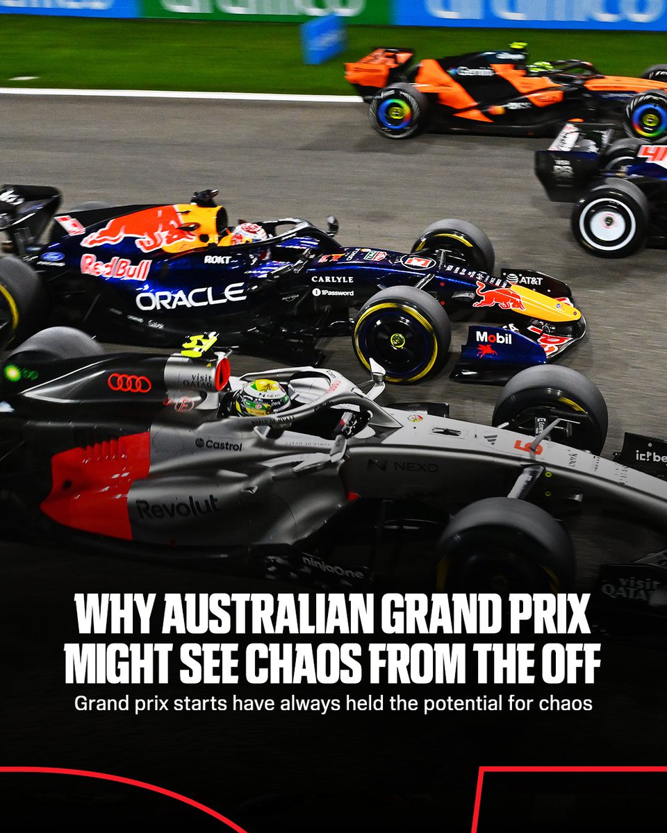 ESPNF1's tweet image. Are we set for the craziest F1 start ever? 🍿